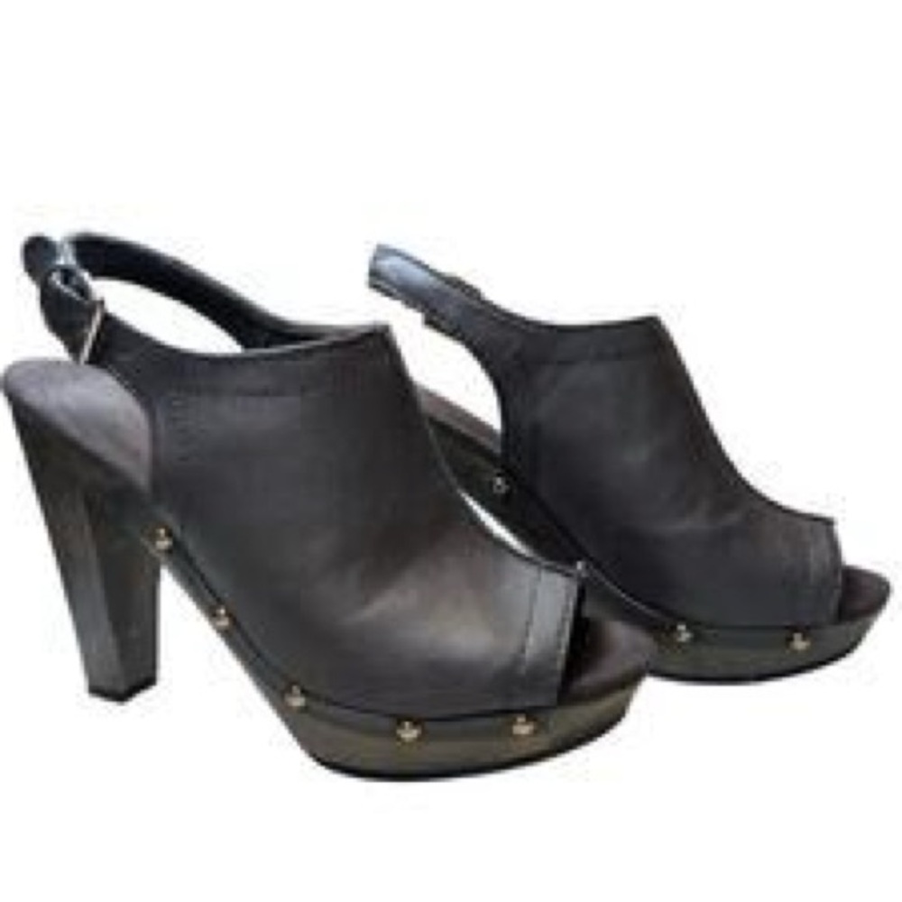 FREE w/ $10+ PURCHASE: FIONI Brown Kontroversy Studded Heels